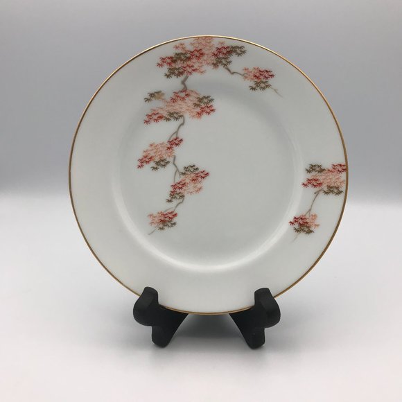 Fukagawa Arita Other - Fukagawa Arita Bread & Butter Plate 6 3/8" Japanese Maple Hand Painted Gold Trim